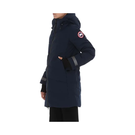 Logo Patch Sleeve Padded Coat