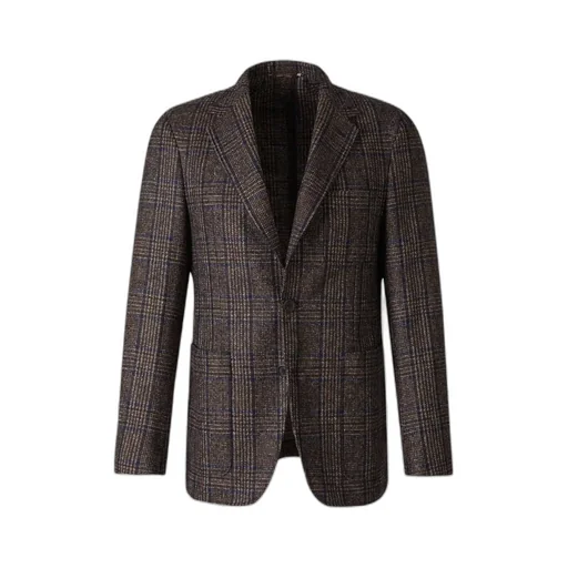 Plaid-Check Single-Breasted Blazer