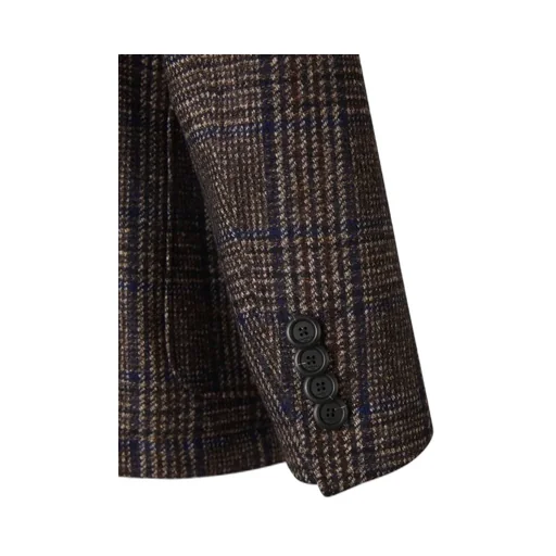 Plaid-Check Single-Breasted Blazer