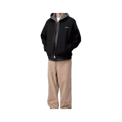 Logo Embroidered Zip-Up Jacket