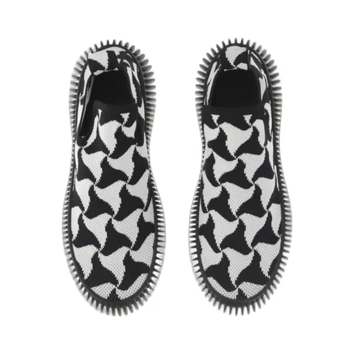 Interwoven Designed Slip-On Sneakers