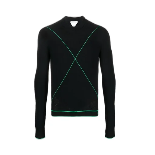 Line-Knit Knitted Jumper