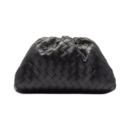 Interwoven-Design Clutch Bag