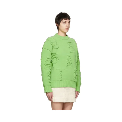 Alphabet Motif Ribbed-Knit Jumper