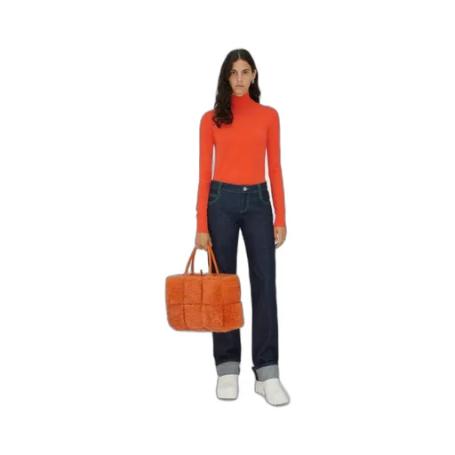 Intrecciato Shearling Tote Bag