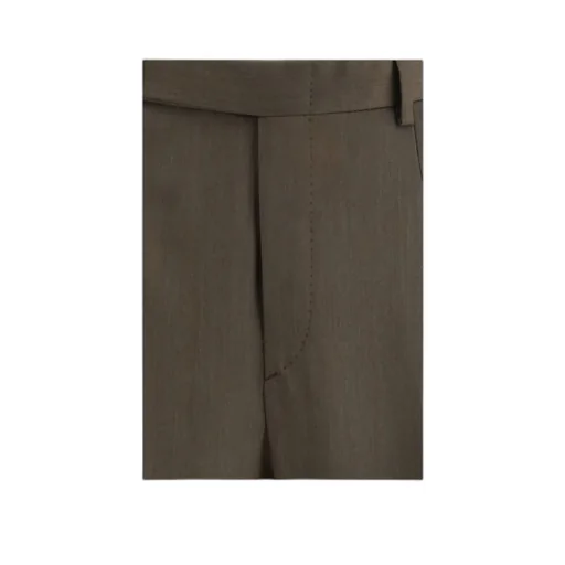 Bicolor Fleece Wool Casual Pants