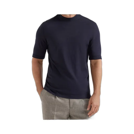 Jersey Mock Neck T-Shirt