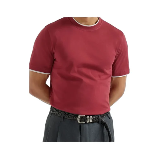 Crew-Neck Faux-Layering T-Shirt