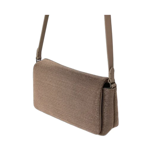 Monili-Embellished Flap Crossbody Bag