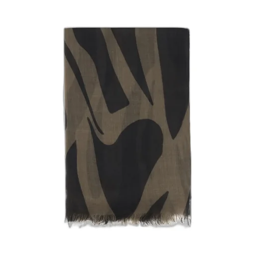 Patterned Fringed Scarf