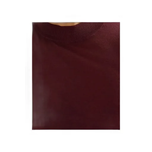 Mock-Neck Knit T-Shirt