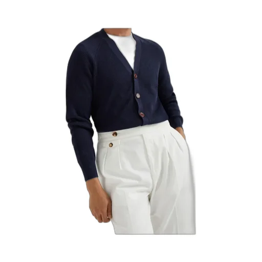 Ribbed Button Cardigan