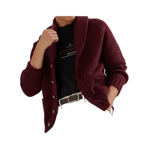Shawl-Collar Cardigan