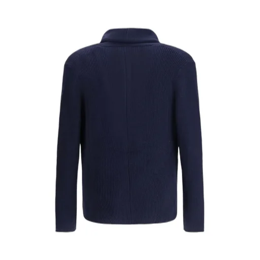 Shawl-Collar Double-Breasted Cardigan