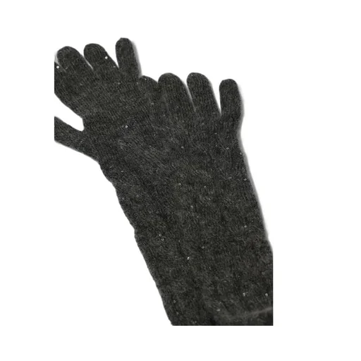 Sequin Embellished Knitted Gloves