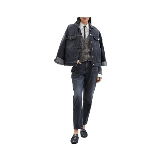 Logo Patch Straight Leg Jeans