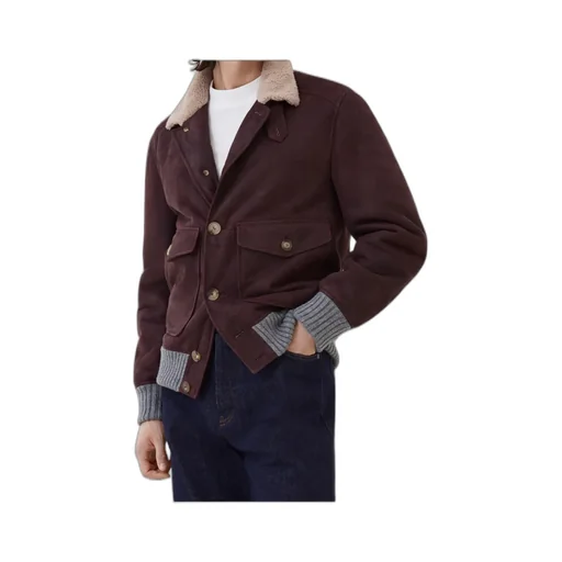 Buttoned Leather Jacket