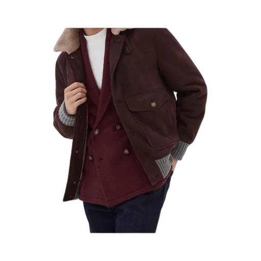 Buttoned Leather Jacket