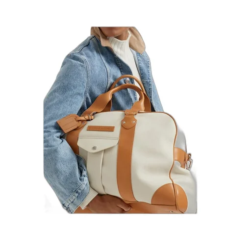 Leather-Trimmed Holdall