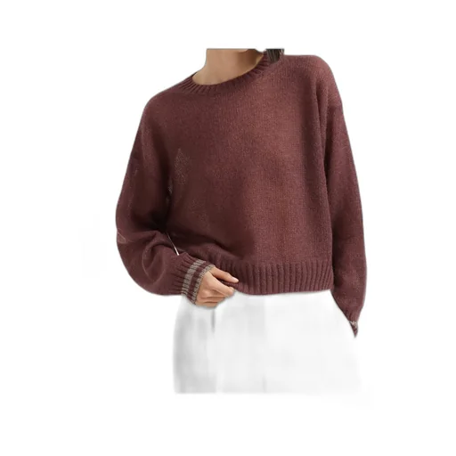 Sparkling Striped Cuffs Jumper