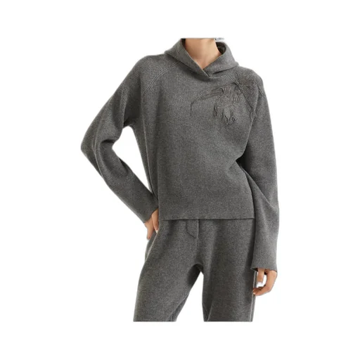 Shiny Flower Embroidered Sweater