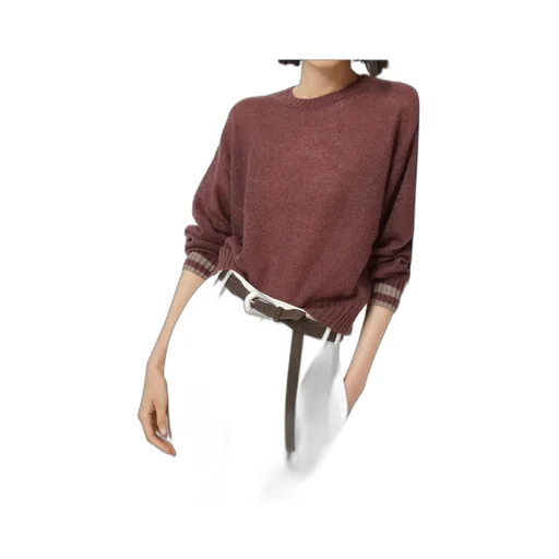Sparkling Striped Cuffs Jumper