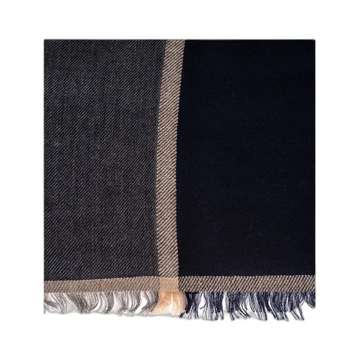 Colour Block Fringed Scarf