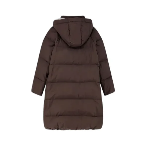 Zipped Hooded Quilted Coat