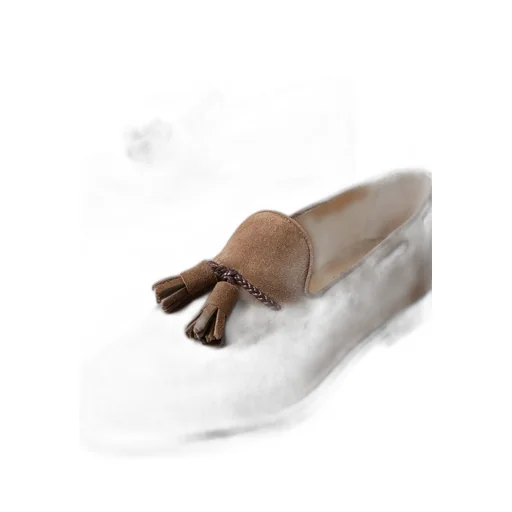 Tassel-Detail Suede Loafers