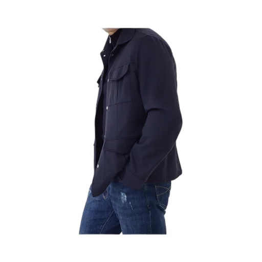 Lightweight Cashmere Flannel Safari Jacket