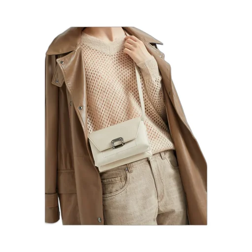 Sartorial Foldover Top Small Bag