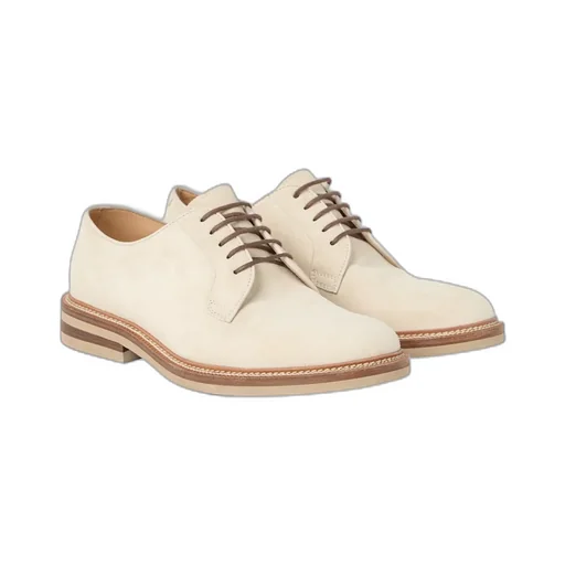 Round Toe Lace-Up Derby Shoes