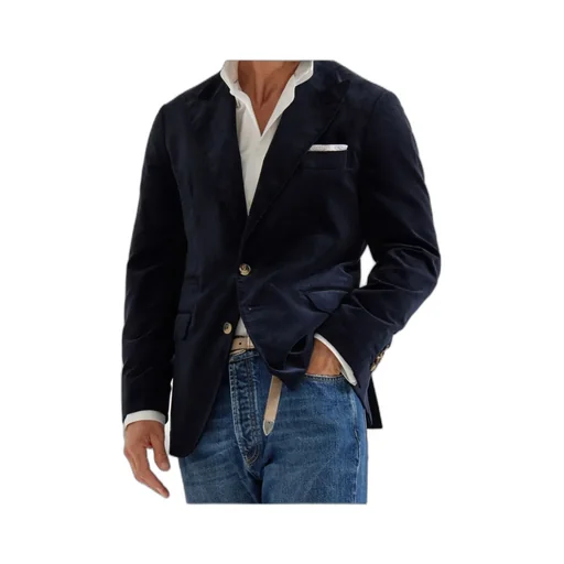 Velvet Two-Button Blazer