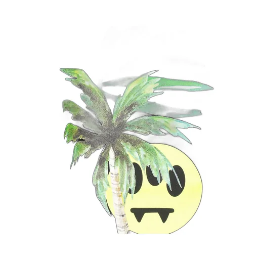 Palm Tree-Print Track Shorts