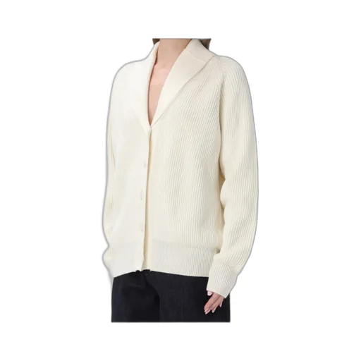 Ribbed Shawl-Collar Cardigan