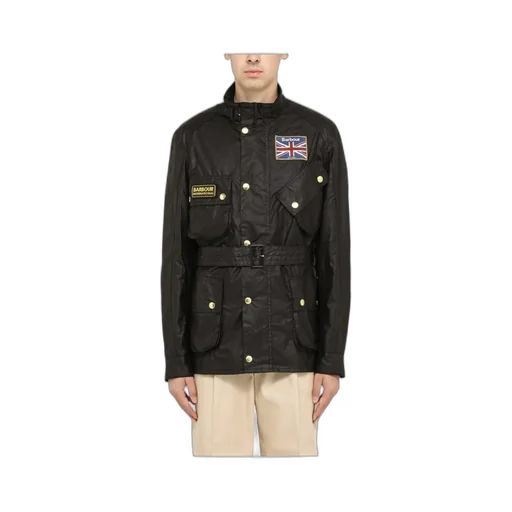 Logo-Patch High-Neck Coat
