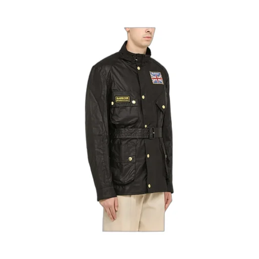 Logo-Patch High-Neck Coat