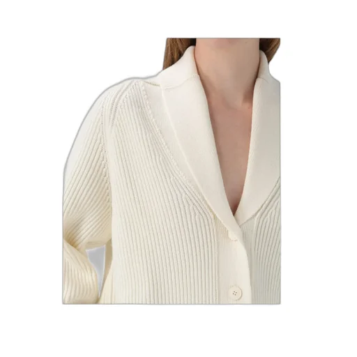 Ribbed Shawl-Collar Cardigan