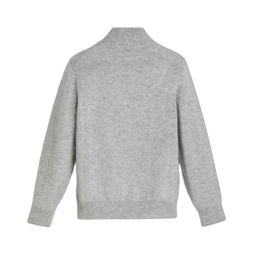 High-Neck Zip-Up Cardigan