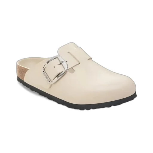 Boston Big Buckle Leather Clogs