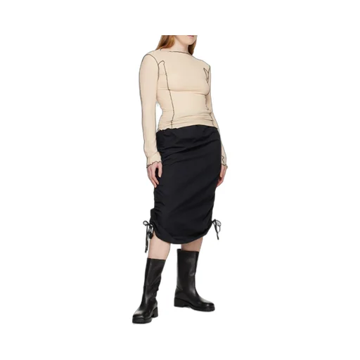 Exposed-Seams Ribbed T-Shirt