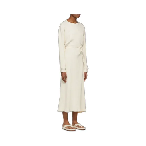 Long Sleeved Ribbed Midi Dress