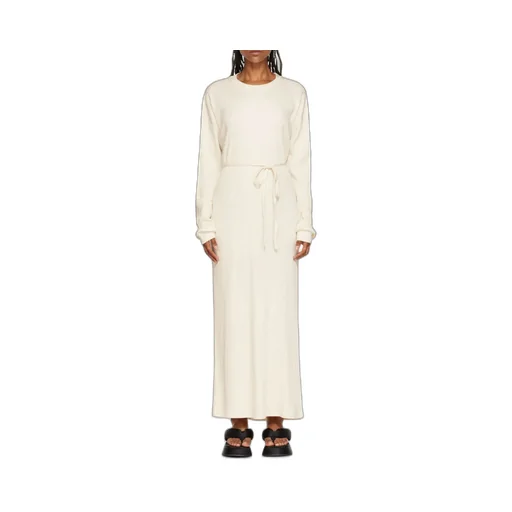 Long Sleeved Ribbed Midi Dress