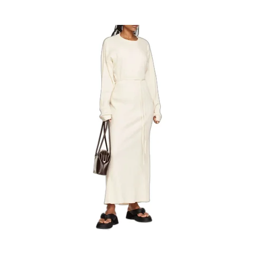 Long Sleeved Ribbed Midi Dress
