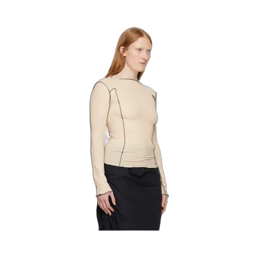 Exposed-Seams Ribbed T-Shirt
