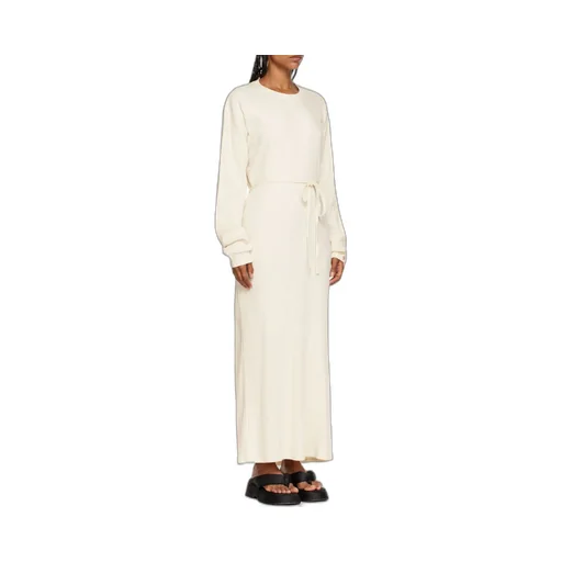 Long Sleeved Ribbed Midi Dress