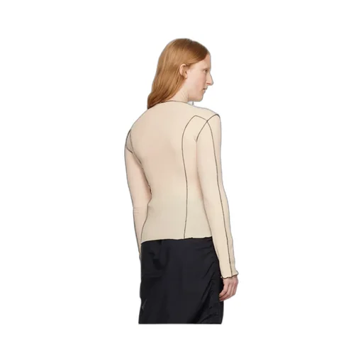 Exposed-Seams Ribbed T-Shirt