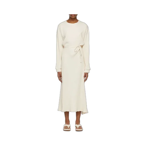 Long Sleeved Ribbed Midi Dress
