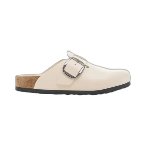 Boston Big Buckle Leather Clogs