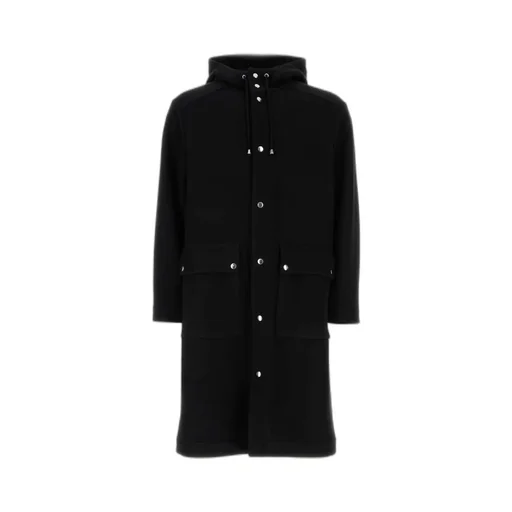 Hooded Buttoned Parka Coat